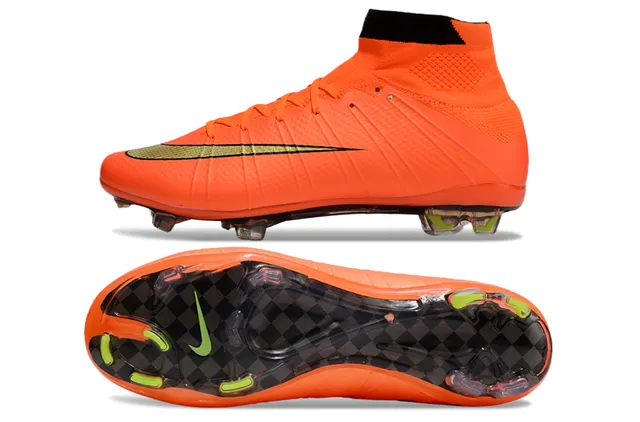 Nike Mercurial Superfly Orange Neon Green Firm-Ground Soccer Shoes 6
