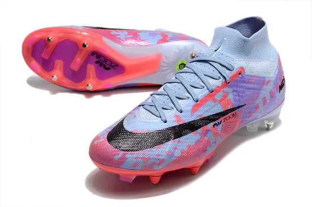 Nike Mercurial Superfly Blanc Rose Violet Terrain ferme Chaussures de football 22