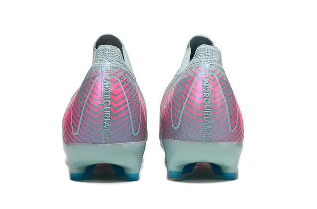 Nike Mercurial Vapor নীল গোলাপি Flyknit উপর অসমমিত লেসিং Firm-Ground সকার জুতা 4