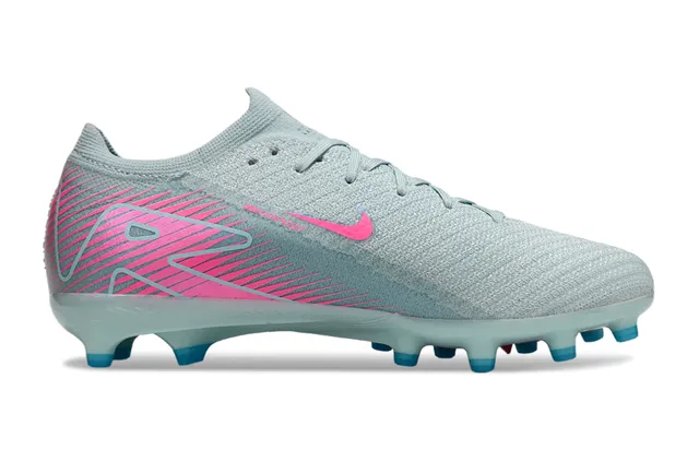 Nike Mercurial Vapor নীল গোলাপি Flyknit উপর অসমমিত লেসিং Firm-Ground সকার জুতা 7