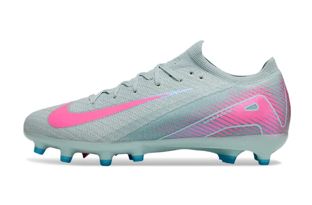 Nike Mercurial Vapor নীল গোলাপি Flyknit উপর অসমমিত লেসিং Firm-Ground সকার জুতা 8