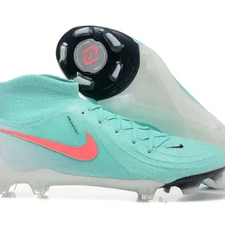 Nike Mercurial Vapor Blue Pink High-Cut Knit Upper Asymmetrical Lacing Firm-Ground Soccer Shoes