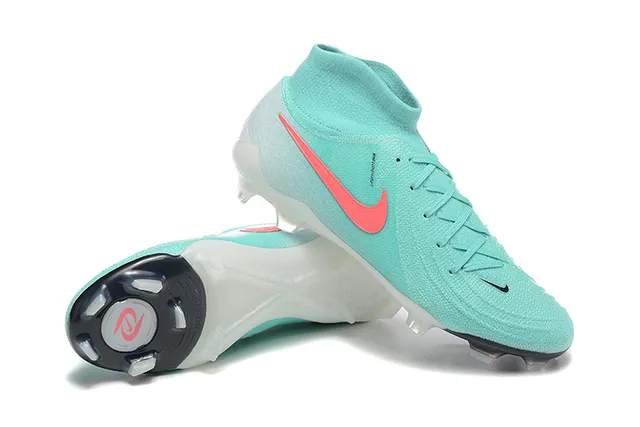Nike Mercurial Vapor Blue Pink High-Cut Knit Upper Asymmetrical Lacing Firm-Ground Soccer Shoes 6
