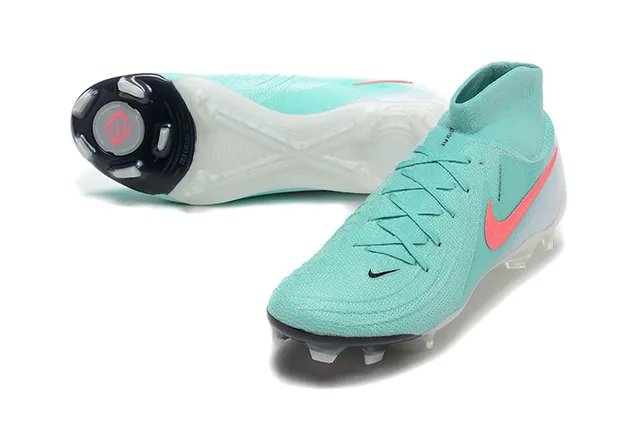 Nike Mercurial Vapor Blue Pink High-Cut Knit Upper Asymmetrical Lacing Firm-Ground Soccer Shoes 7