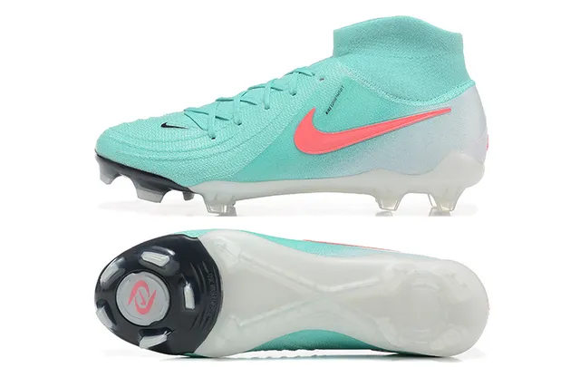 Nike Mercurial Vapor Blue Pink High-Cut Knit Upper Asymmetrical Lacing Firm-Ground Soccer Shoes 9