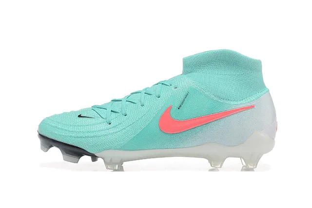 Nike Mercurial Vapor Blue Pink High-Cut Knit Upper Asymmetrical Lacing Firm-Ground Soccer Shoes 10