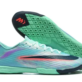 Nike Mercurial Vapor Multicolor Green Flyknit Upper Iridescent Gradient Indoor Soccer Shoes