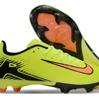 Nike Mercurial Vapor Neon Yellow Black Orange Firm-Ground Soccer Shoes