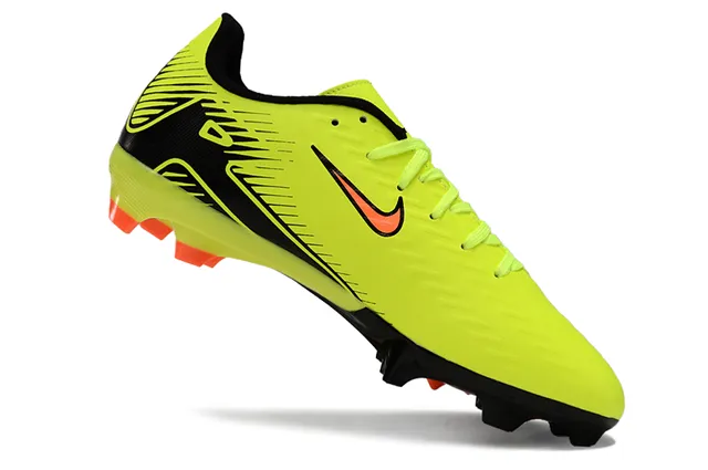 Nike Mercurial Vapor Neon Yellow Black Orange Firm-Ground Soccer Shoes 2