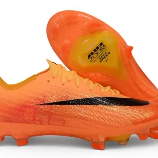 耐克 Mercurial Vapor 橙黑 Flyweave Knit Upper 低帮领口 钉刺足球鞋