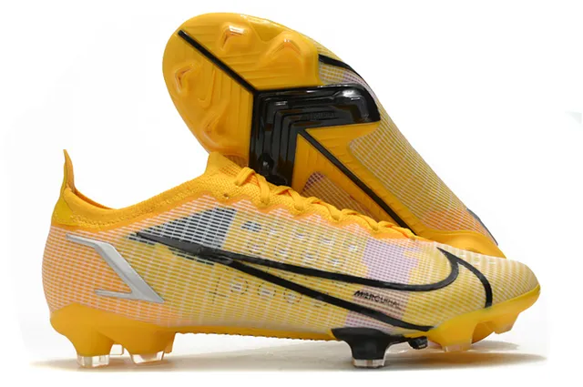 Nike Mercurial Vapor وردي وذهبي أحذية كرة القدم للأرض الصلبة 2
