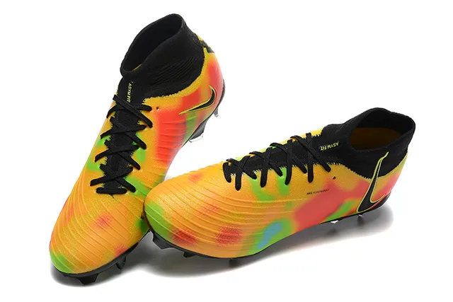 Nike Multicolor Black High-Cut Sock-Fit Collar Tie-Dye Synthetic Upper Firm-Ground Soccer Shoes 3