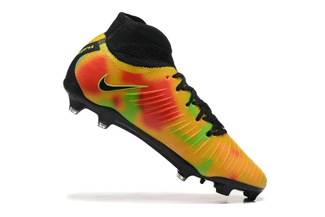 Nike Multicolor Black High-Cut Sock-Fit Collar Tie-Dye Synthetic Upper Firm-Ground Soccer Shoes 4
