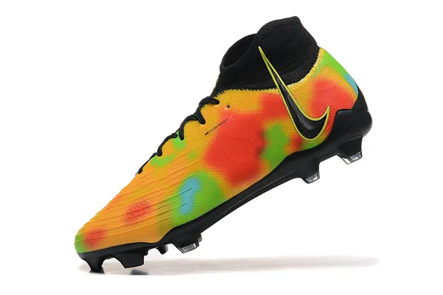 Nike Multicolor Black High-Cut Sock-Fit Collar Tie-Dye Synthetic Upper Firm-Ground Soccer Shoes 5