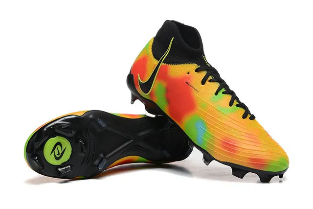 Nike Multicolor Black High-Cut Sock-Fit Collar Tie-Dye Synthetic Upper Firm-Ground Soccer Shoes 7