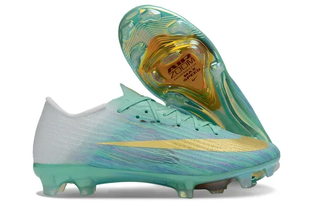 Nike Multicolor Gold Chaussures de football tige basse en tricot finition iridescente gradiente terrain ferme 1