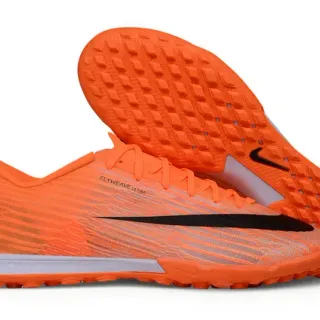 Nike Orange Black Flyweave Upper Low-Cut Collar Turf Soccer Shoes