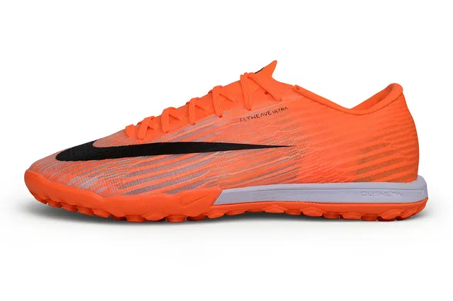 Nike chaussures de football turf upper Flyweave Low-Cut Collar orange noir 6