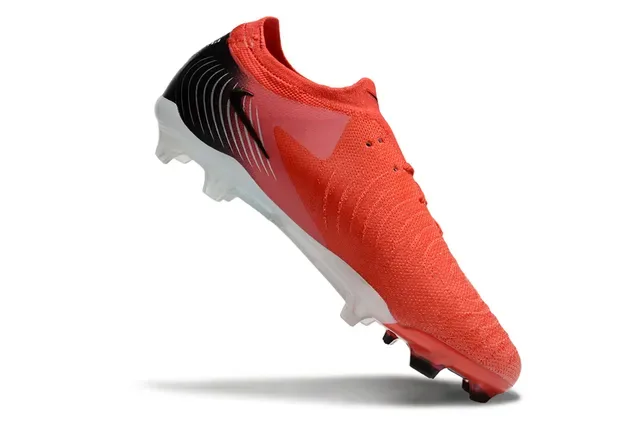 Nike Chaussures de Football Orange Noir Upper en Tricot Graphiques Dynamiques de Vague Argent Firm-Ground 2