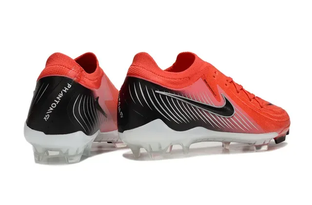 Nike Chaussures de Football Orange Noir Upper en Tricot Graphiques Dynamiques de Vague Argent Firm-Ground 5