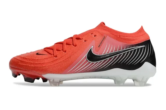 Nike Chaussures de Football Orange Noir Upper en Tricot Graphiques Dynamiques de Vague Argent Firm-Ground 7