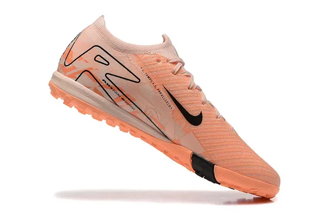 Nike Orange Noir Low-Cut Knit Upper Asymétriques Lacets Turf Chaussures de Football 4