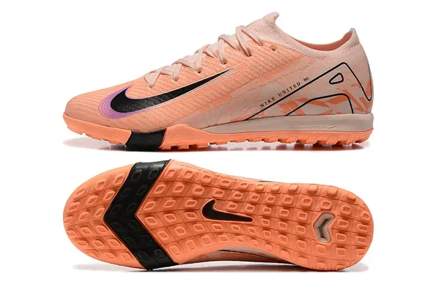 Nike Orange Noir Low-Cut Knit Upper Asymétriques Lacets Turf Chaussures de Football 9