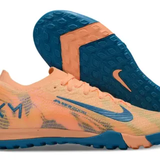 Nike Orange Blue Knit Upper Outsole Turf Soccer Shoes