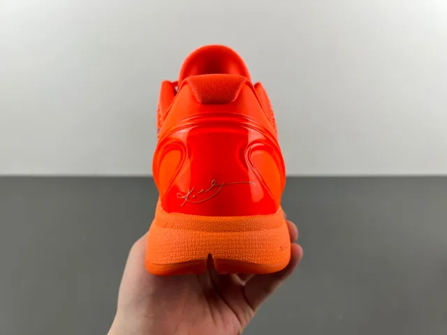 Nike Orange Silver Pebbled Synthetic Upper Low-Cut Silhouette Basketball Shoes 4