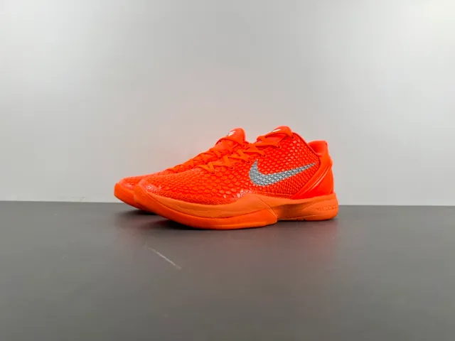 Nike Orange Silver Pebbled Synthetic Upper Low-Cut Silhouette Basketball Shoes 11