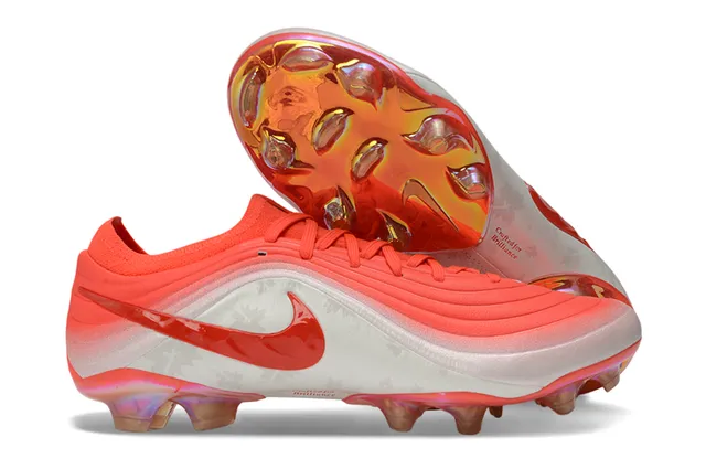 Nike Orange White Low-Cut Knit/synthetic Upper Gradient Colorway Firm-Ground Soccer Shoes 1