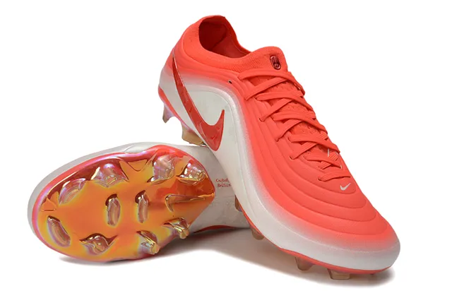 Nike Orange White Low-Cut Knit/synthetic Upper Gradient Colorway Firm-Ground Soccer Shoes 4
