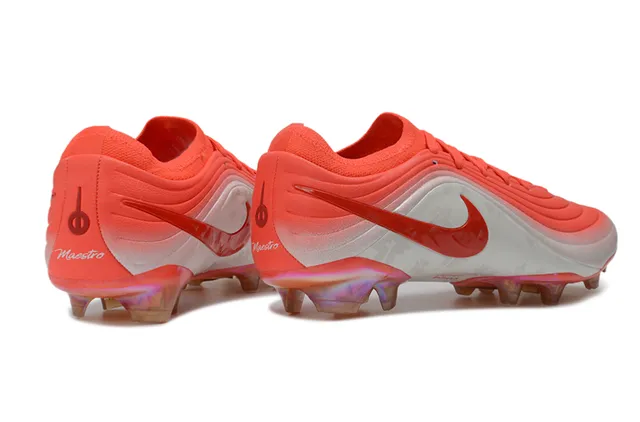 Nike Orange White Low-Cut Knit/synthetic Upper Gradient Colorway Firm-Ground Soccer Shoes 5