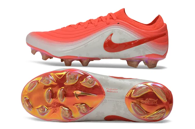 Nike Orange White Low-Cut Knit/synthetic Upper Gradient Colorway Firm-Ground Soccer Shoes 6