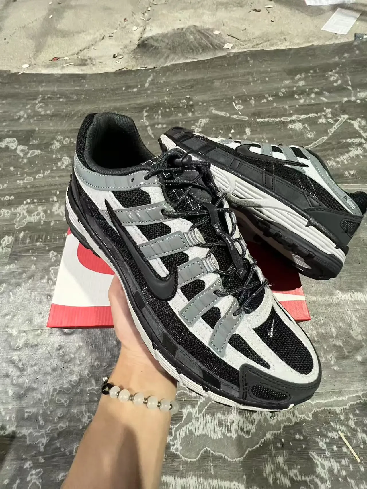 Nike P-6000 Black White Gray Lifestyle Sneakers 2