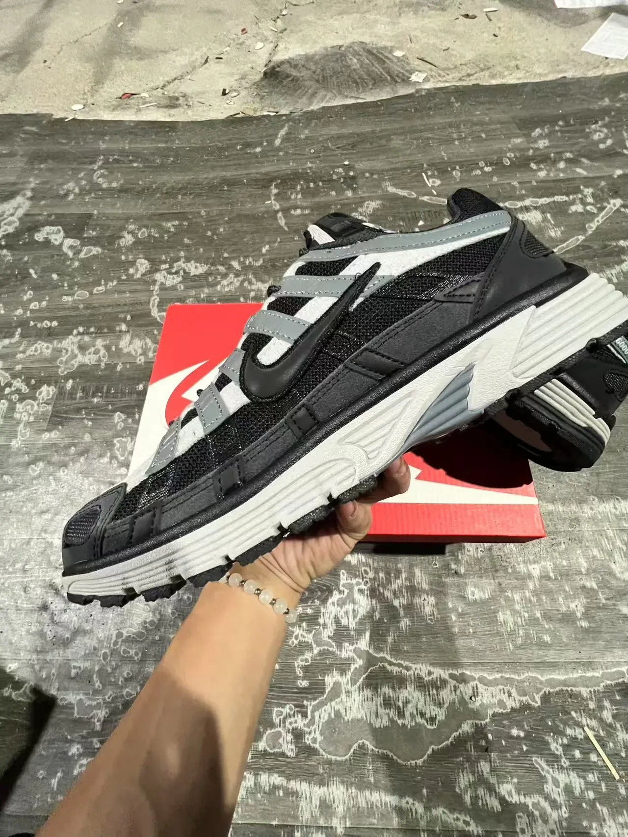 Nike P-6000 Black White Gray Lifestyle Sneakers 4
