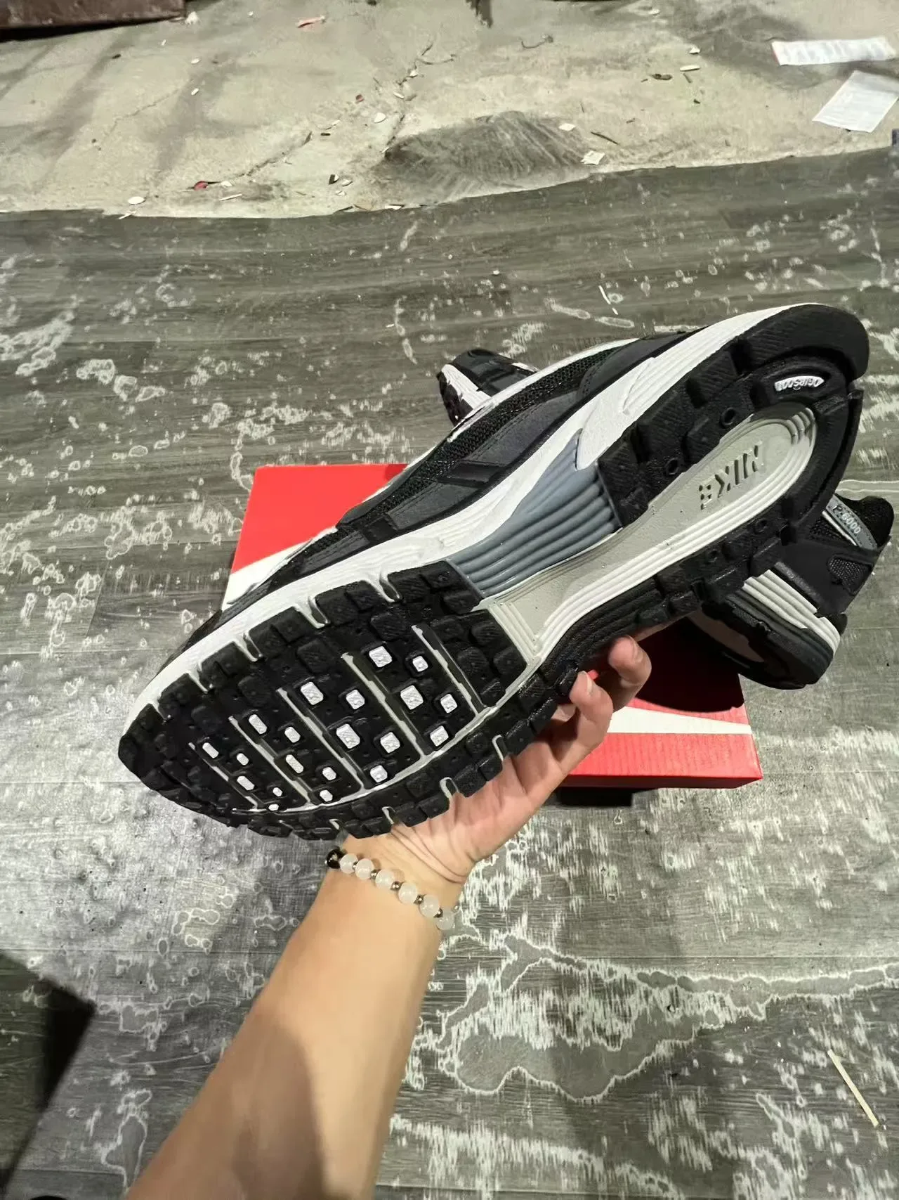 Nike P-6000 Black White Gray Lifestyle Sneakers 5