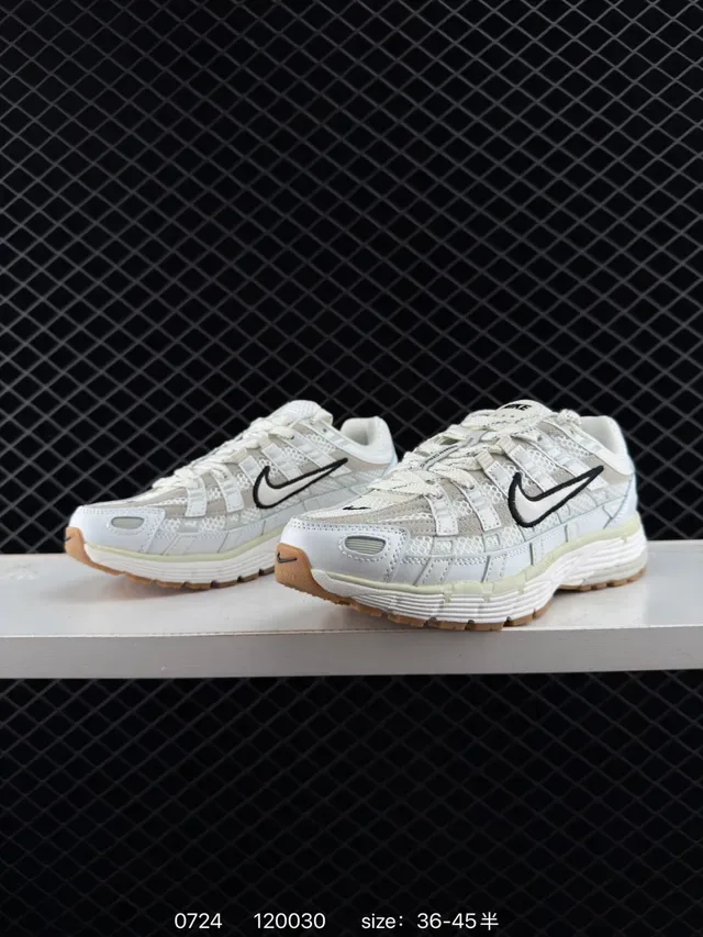 Nike P-6000 White Beige Black Gum Lifestyle Sneakers 3