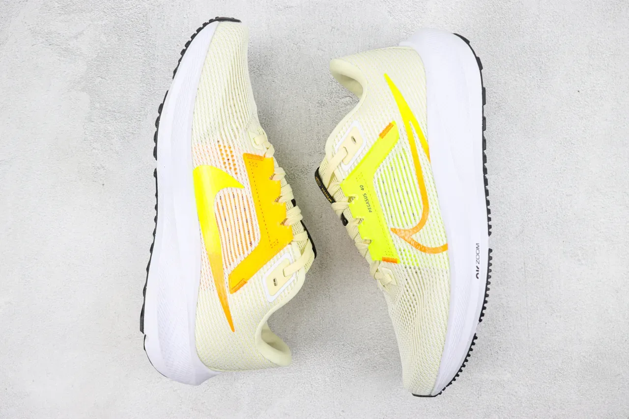 Tênis Nike Pegasus 40 Amarelo Neón e Laranja 2
