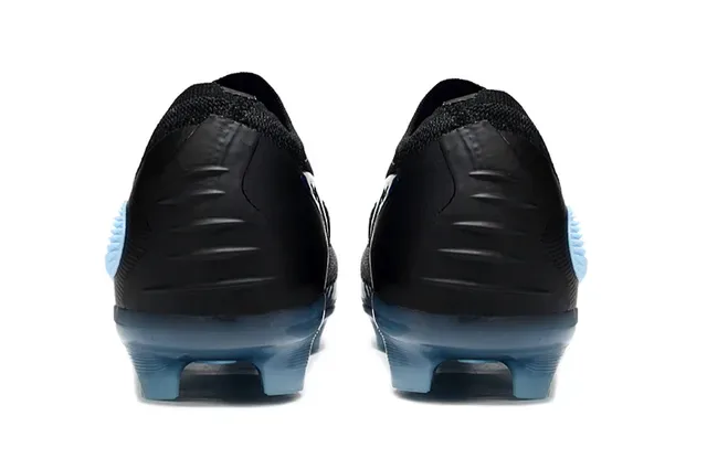 Nike Phantom GT أسود أزرق Flyknit Upper Dynamic Fit Collar Firm-Ground أحذية كرة القدم 4