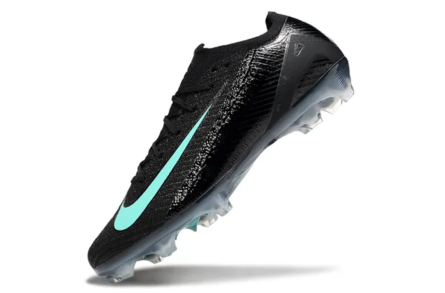 Nike Phantom GT Black Blue Knit Upper Sock-Fit Collar Firm-Ground Soccer Shoes 3