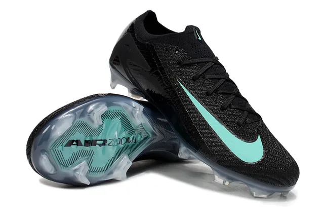 Nike Phantom GT Black Blue Knit Upper Sock-Fit Collar Firm-Ground Soccer Shoes 4