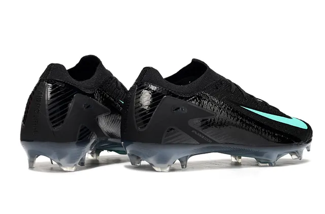 Nike Phantom GT Black Blue Knit Upper Sock-Fit Collar Firm-Ground Soccer Shoes 5