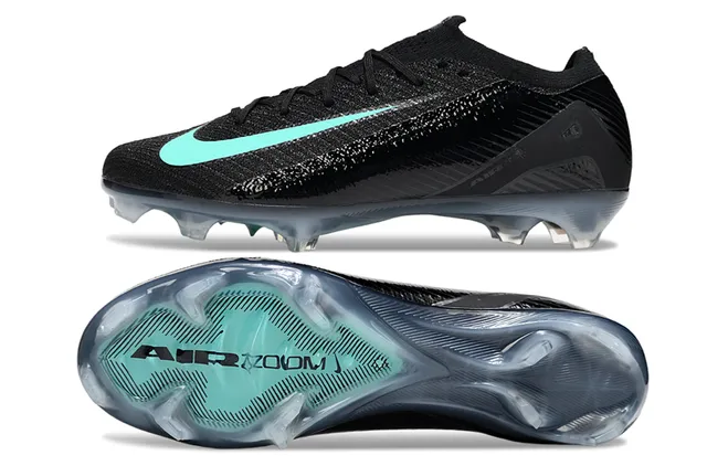 Nike Phantom GT Black Blue Knit Upper Sock-Fit Collar Firm-Ground Soccer Shoes 6