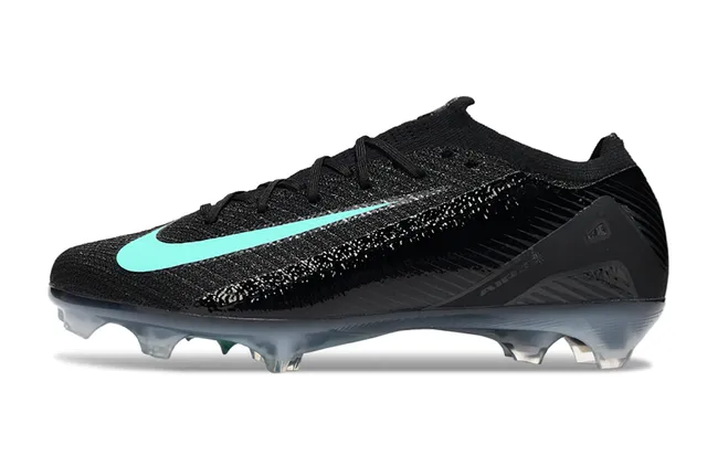 Nike Phantom GT Black Blue Knit Upper Sock-Fit Collar Firm-Ground Soccer Shoes 7