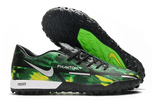 Nike Phantom GT Noir Marron Bas Synthétique Supérieur Métallique Cuivre-Orange Dégradé Pelouse Chaussures de Football 6