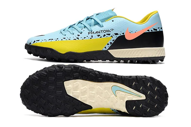 Nike Phantom GT Noir Marron Bas Synthétique Supérieur Métallique Cuivre-Orange Dégradé Pelouse Chaussures de Football 19
