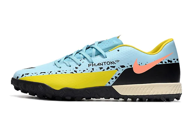 Nike Phantom GT Noir Marron Bas Synthétique Supérieur Métallique Cuivre-Orange Dégradé Pelouse Chaussures de Football 22