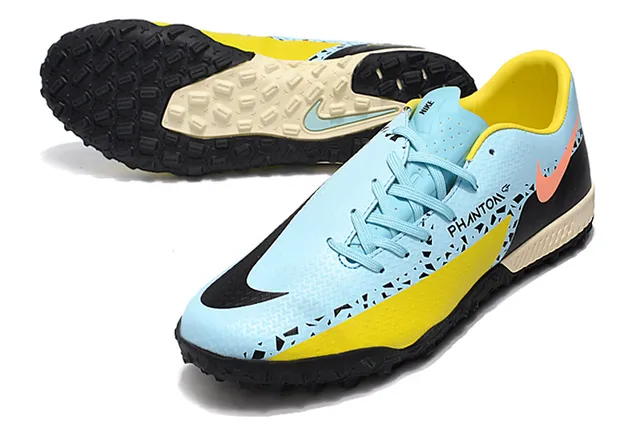 Nike Phantom GT Noir Marron Bas Synthétique Supérieur Métallique Cuivre-Orange Dégradé Pelouse Chaussures de Football 23