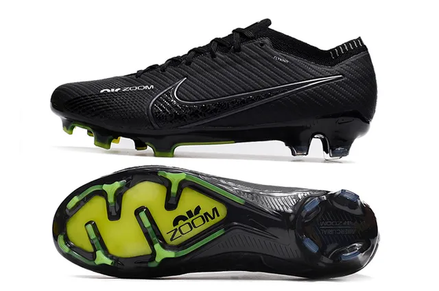 أحذية كرة القدم Nike Phantom GT Flyknit Upper أسود أخضر نظام الرباط غير المتكافئ أرض صلبة 2